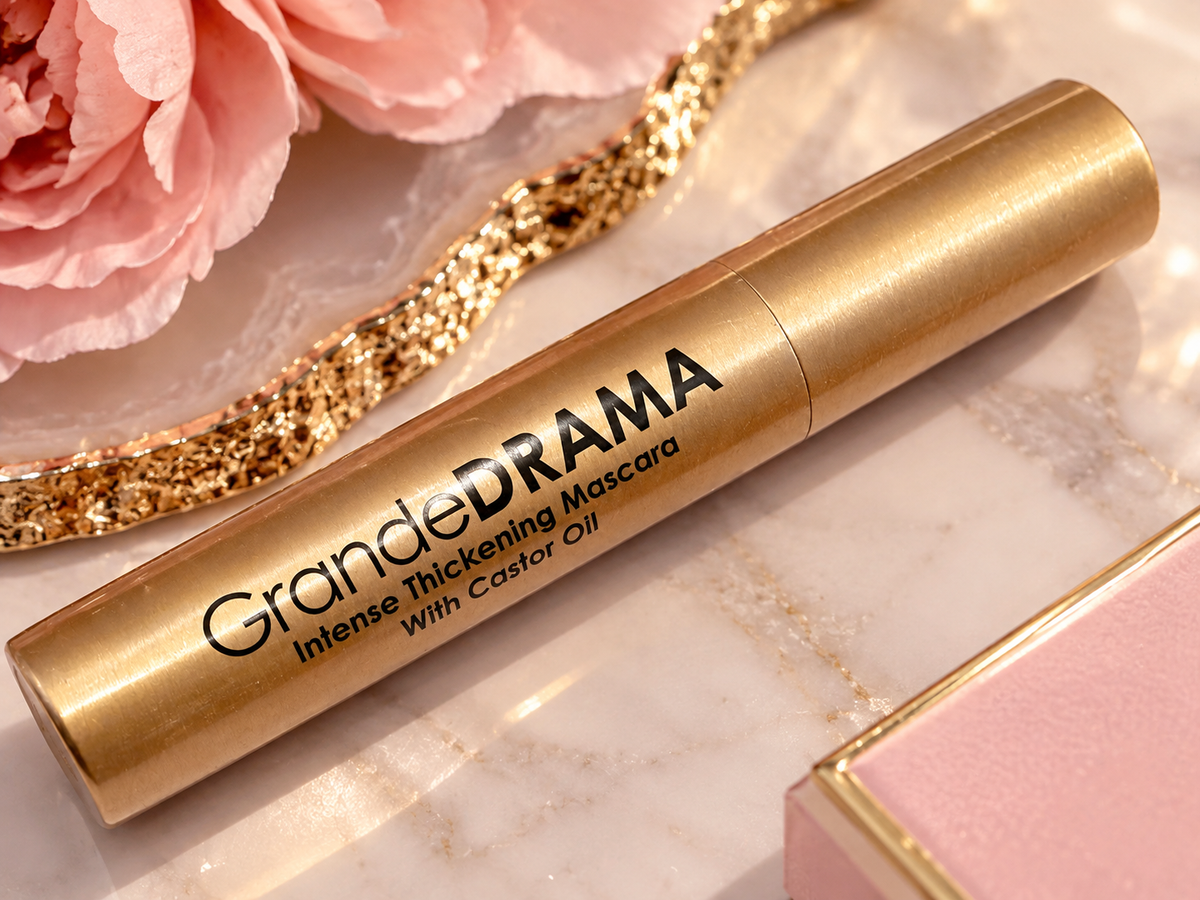 Grande Cosmetics GrandeDRAMA Intense Thickening Mascara with Castor Oil – Black 0.3 oz