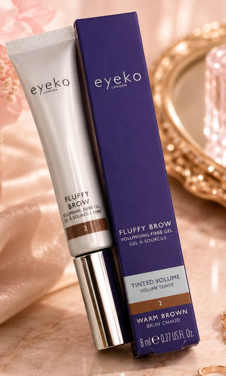Eyeko London Fluffy Brow Volumising Fibre Gel – Warm Brown 2 (8 mL / 0.27 fl oz)