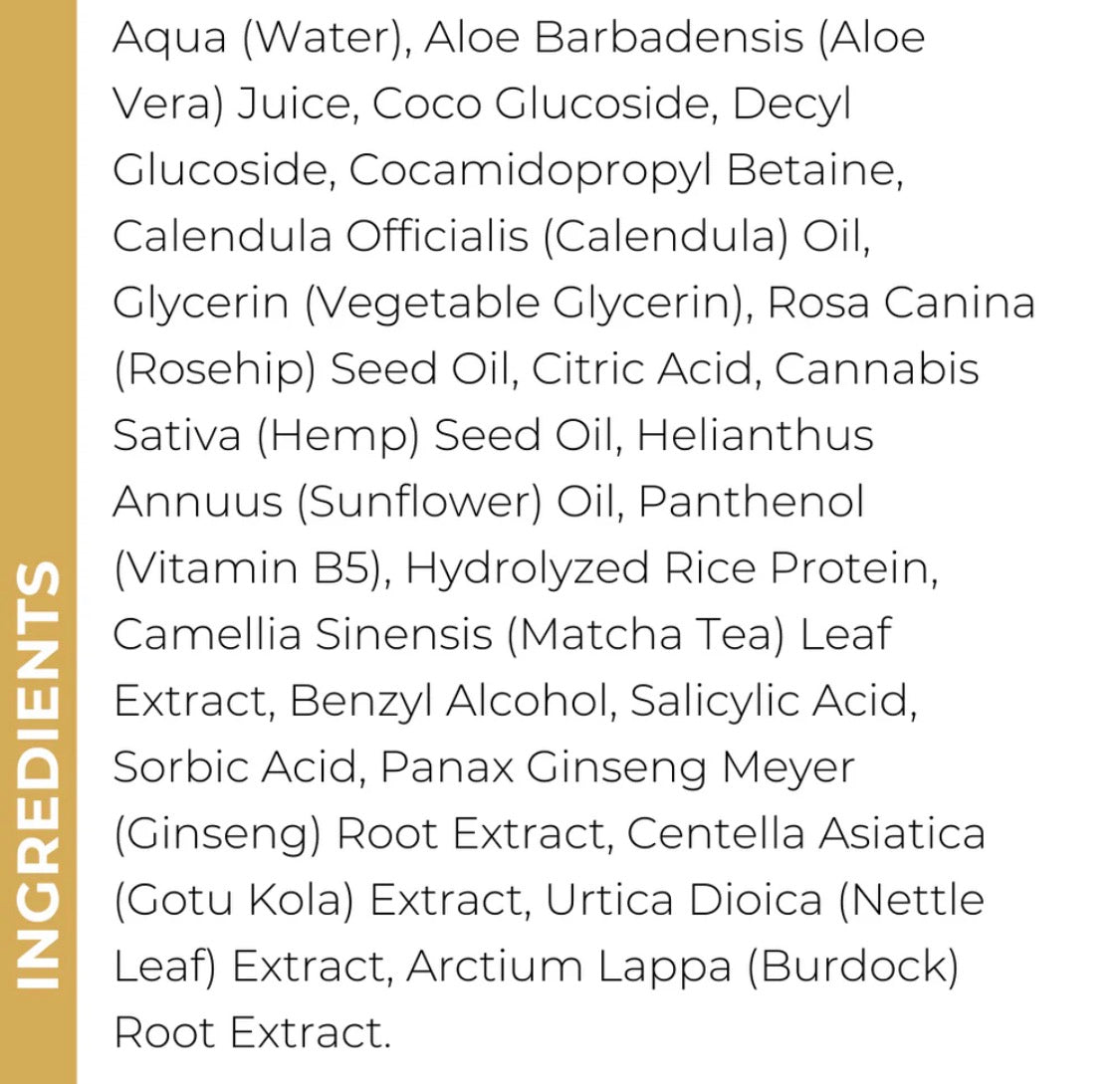 Matcha + Ginseng Facial Cleanser