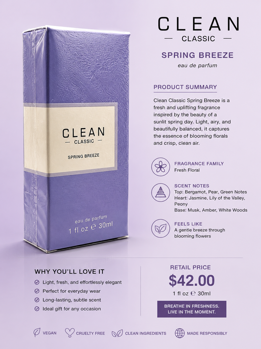 CLEAN Classic Spring Breeze Eau de Parfum 30ml