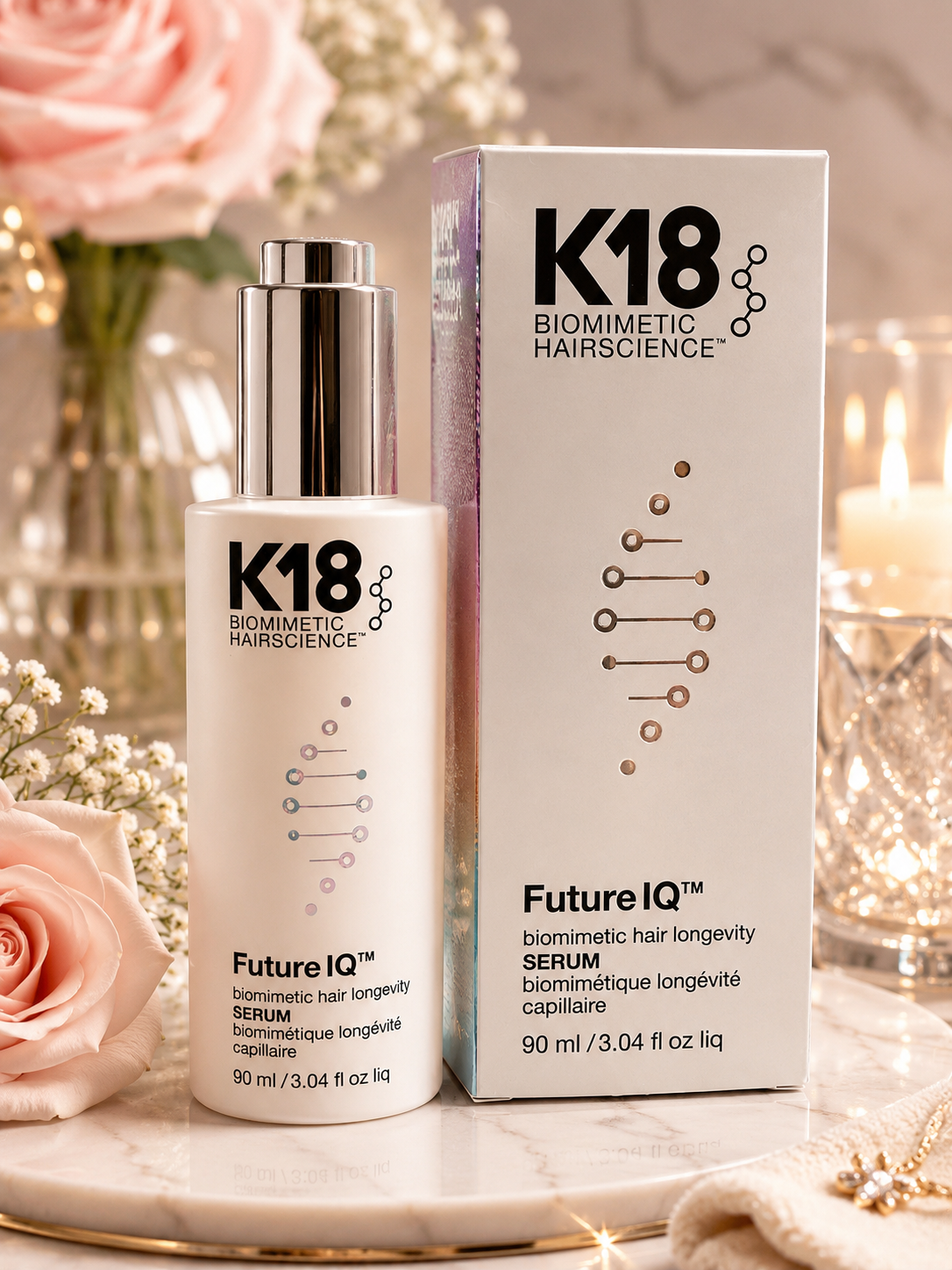K18 Future IQ™ Biomimetic Hair Longevity Serum – 90 mL / 3.04 fl oz