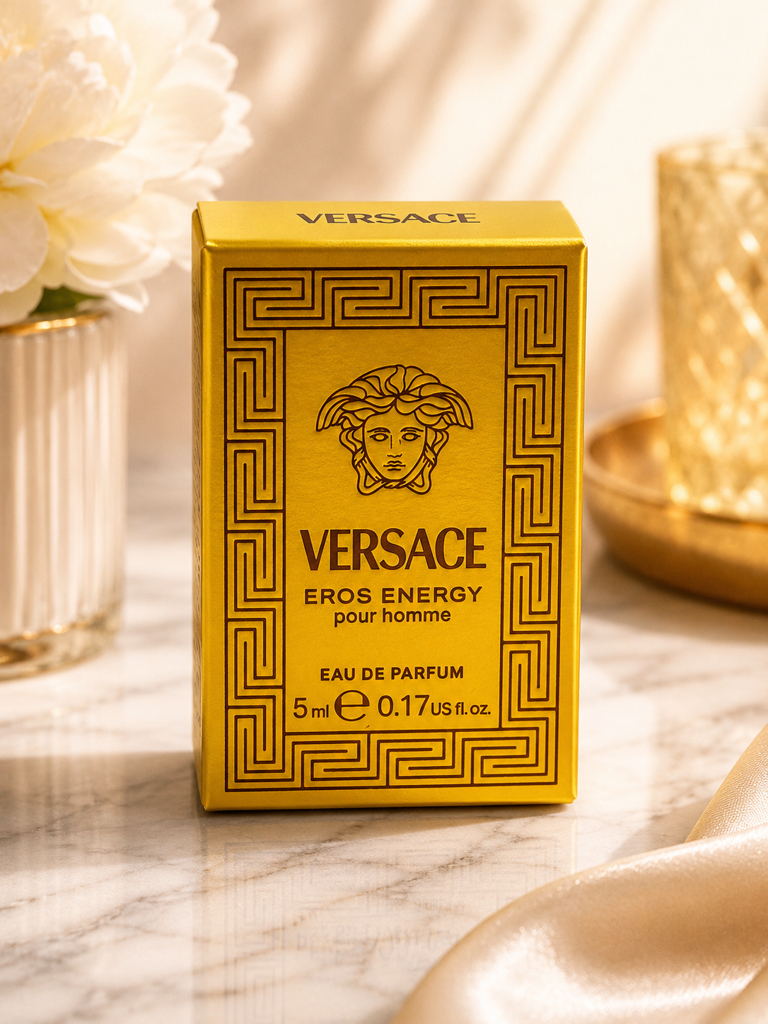 Versace Eros Energy Pour Homme Eau de Parfum Mini 5 mL (0.17 fl oz) | Luxury Men’s Designer Fragrance Travel Size