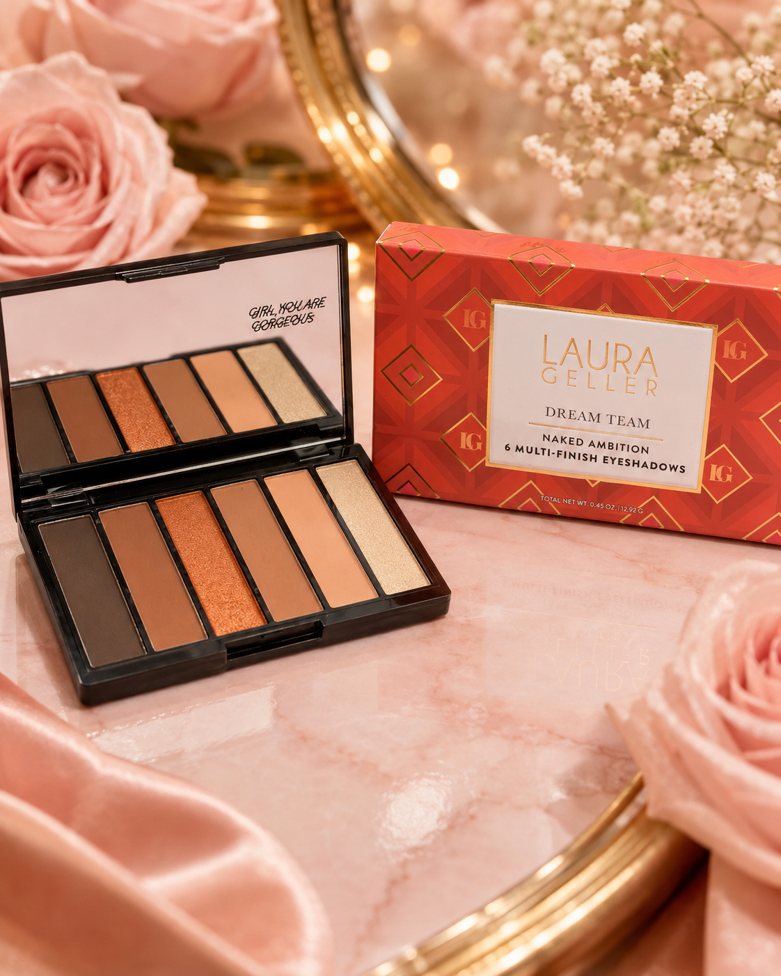 Laura Geller Dream Team Naked Ambition 6 Multi-Finish Eyeshadow Palette – 0.45 oz