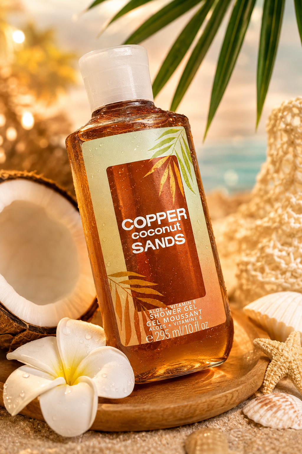 Bath & Body Works Copper Coconut Sands Shower Gel 10 oz | Discontinued Tropical Body Wash