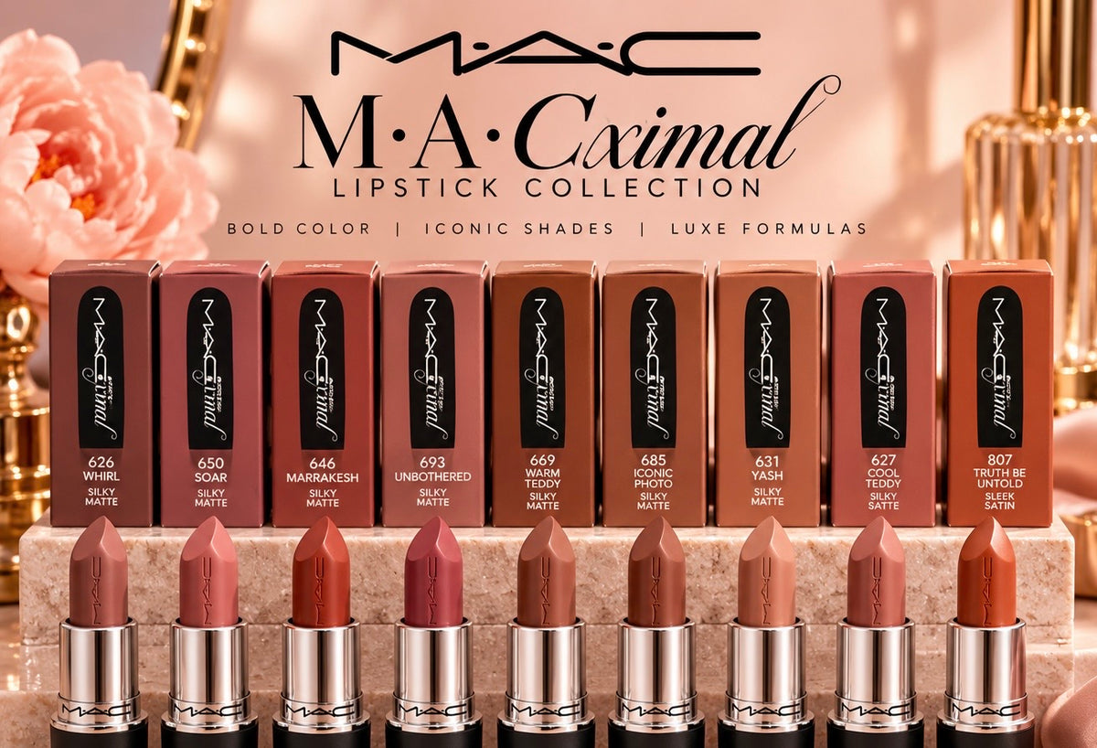 M·A·C M·A·Cximal Lipstick – Silky Matte & Sleek Satin | Multiple Shades