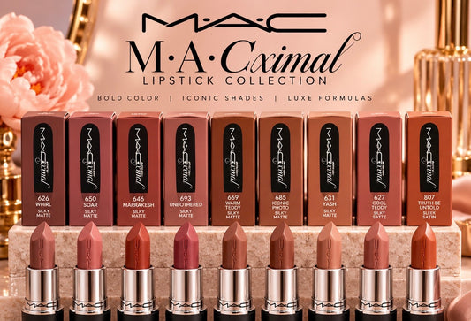 M·A·C M·A·Cximal Lipstick – Silky Matte & Sleek Satin | Multiple Shades
