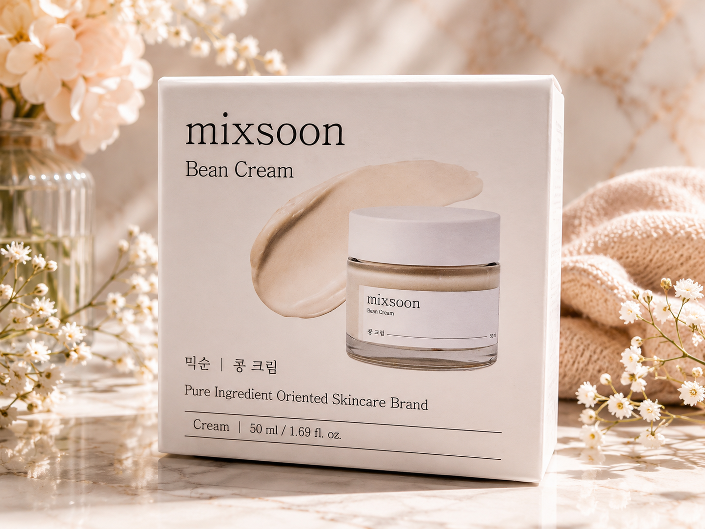 mixsoon Bean Cream 50 mL | Korean Hydrating Barrier Moisturizer with Fermented Soybean