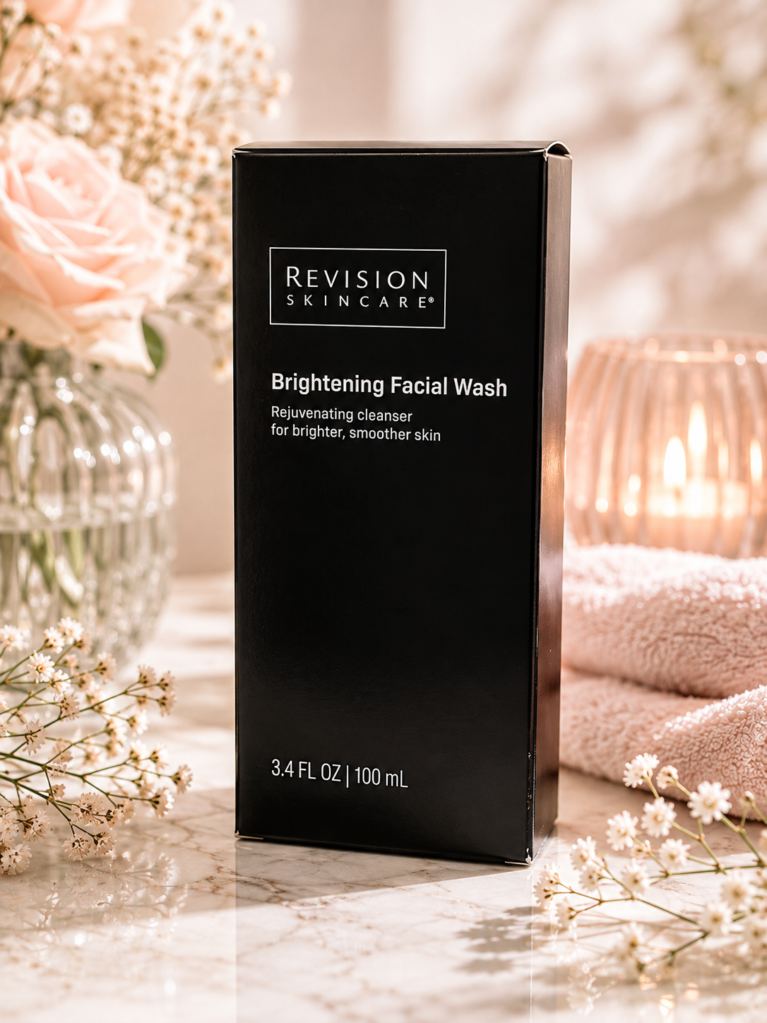 Revision Skincare Brightening Facial Wash 3.4 oz | AHA/BHA Vitamin C Exfoliating Cleanser