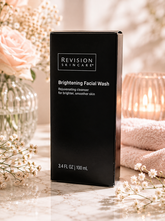 Revision Skincare Brightening Facial Wash 3.4 oz | AHA/BHA Vitamin C Exfoliating Cleanser
