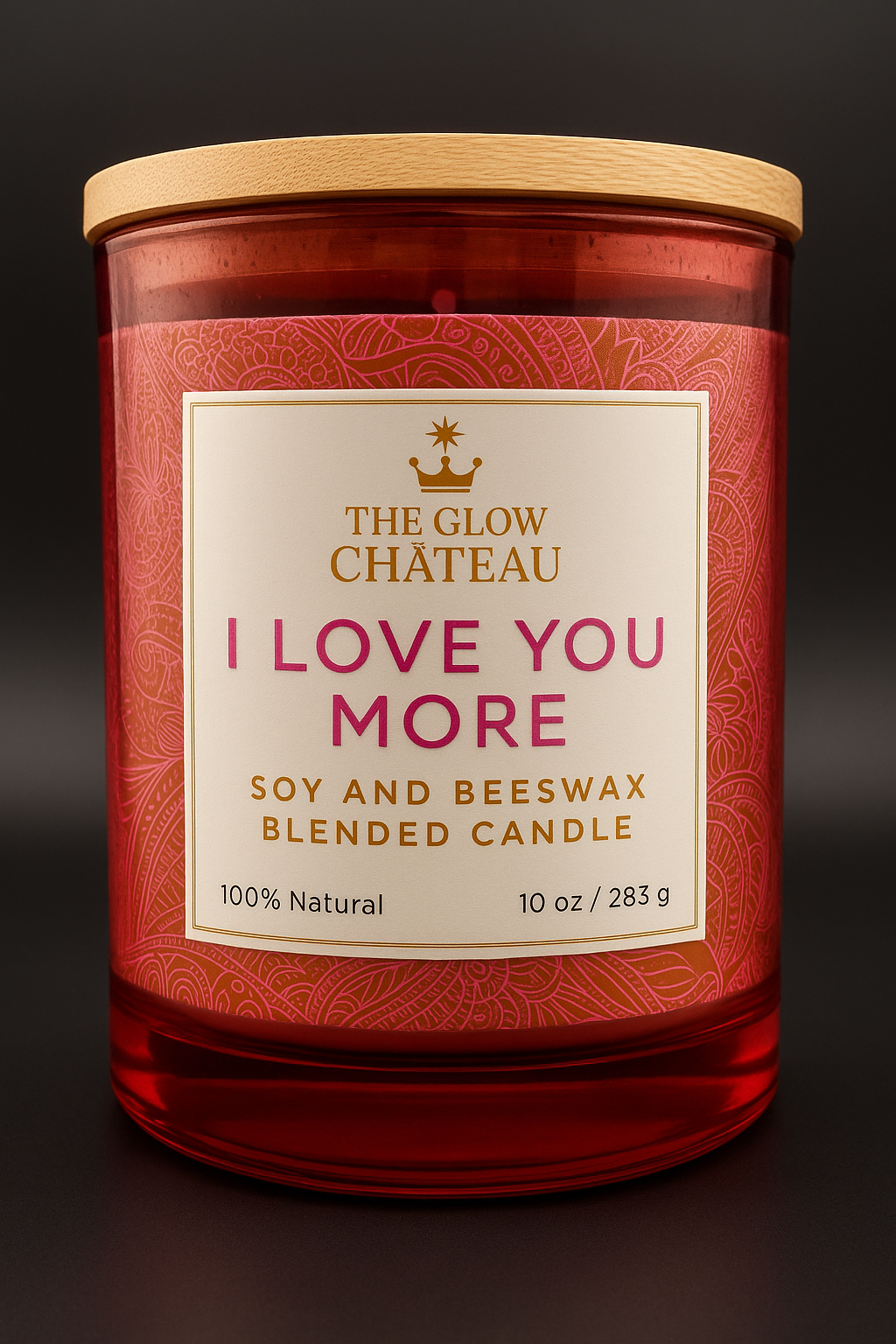 I LOVE YOU MORE” – Soy & Beeswax Luxury Candle (10 oz / 283 g)