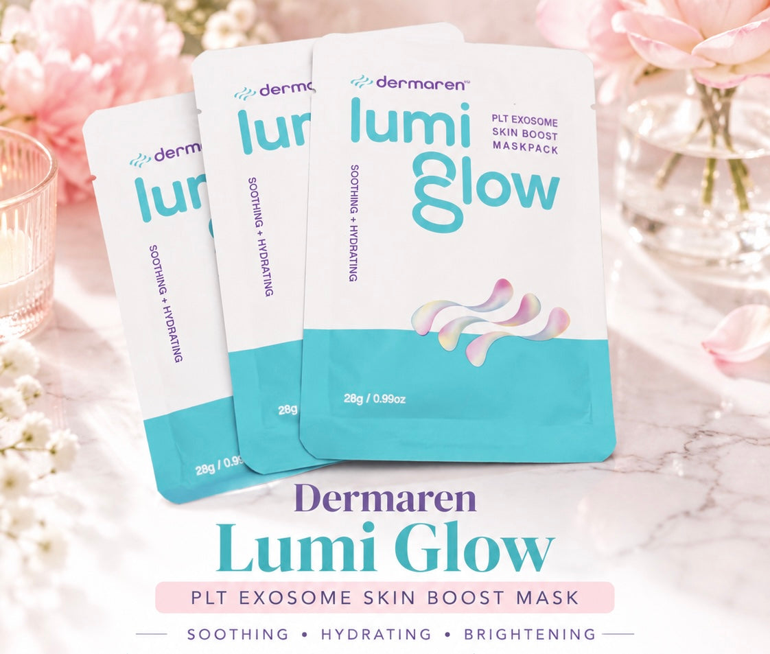 Dermaren Lumi Glow PLT Exosome Skin Boost Mask | Hydrating & Brightening Sheet Masks (3)
