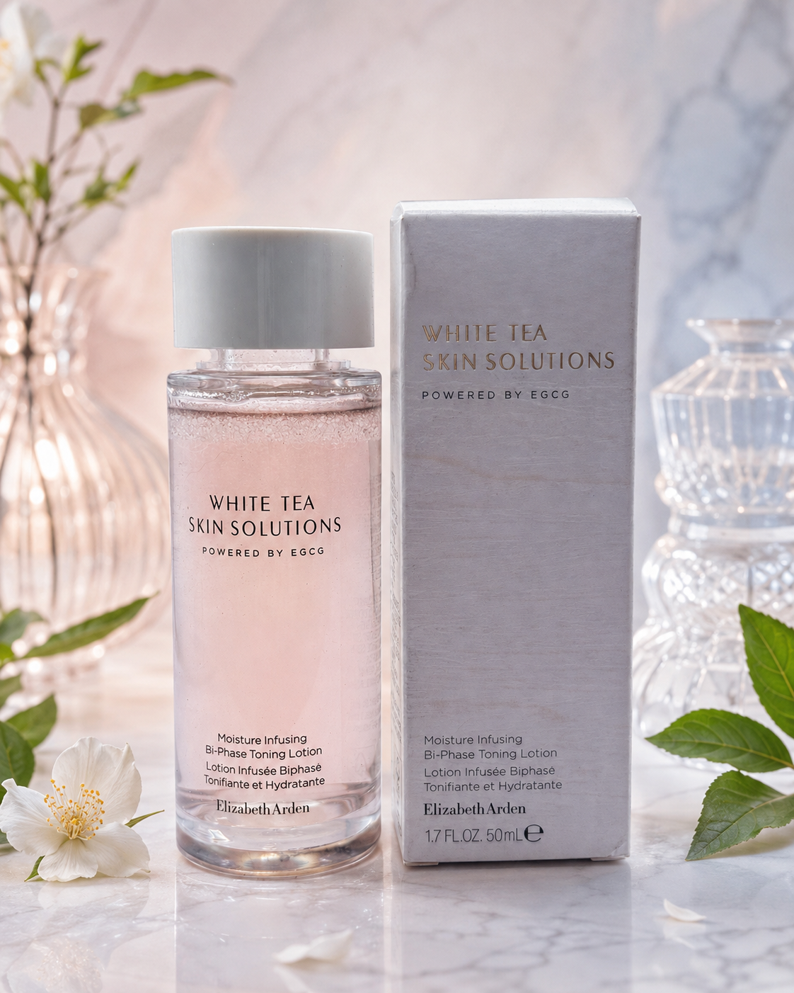 Elizabeth Arden White Tea Skin Solutions Bi-Phase Toning Lotion 50 mL | Hydrating EGCG Toner