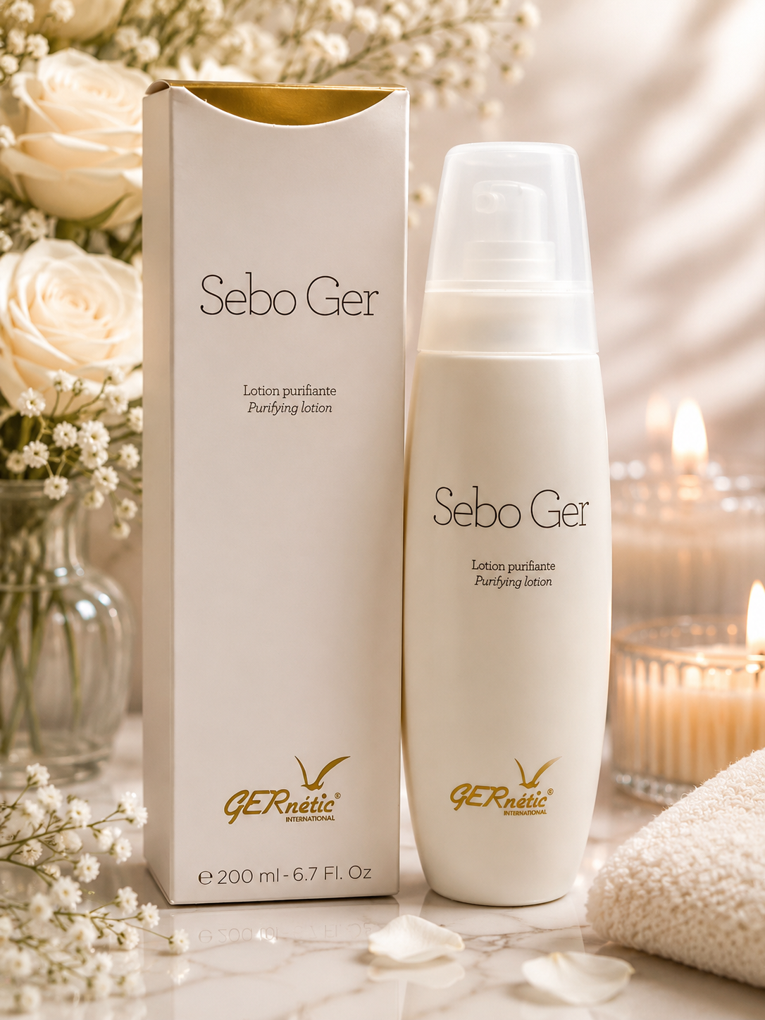 GERnétic International Sebo Ger Purifying Lotion 200 mL – Alcohol-Free Toner for Oily & Blemish-Prone Skin