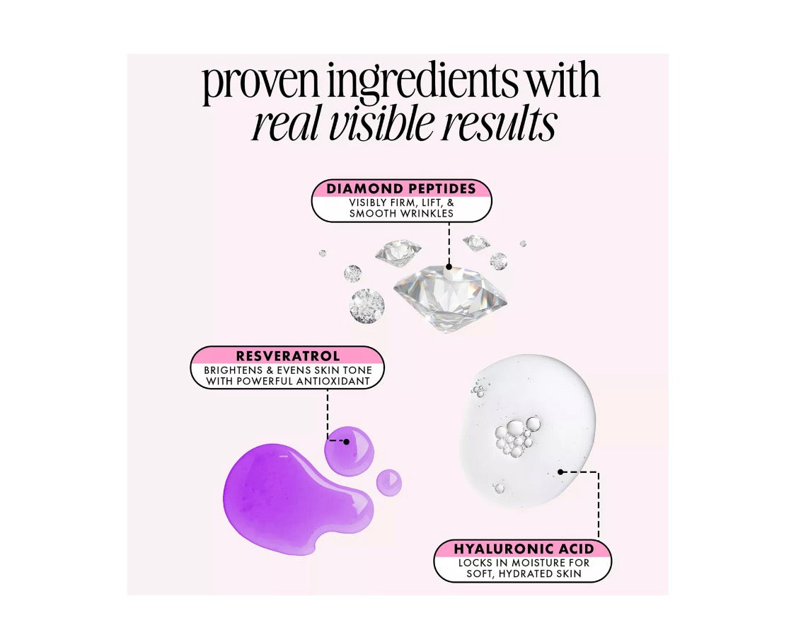 Truly Diamond Baby Firm & Illuminate Treatment Body Serum 3.1 oz | Diamond Peptides + Hyaluronic Acid