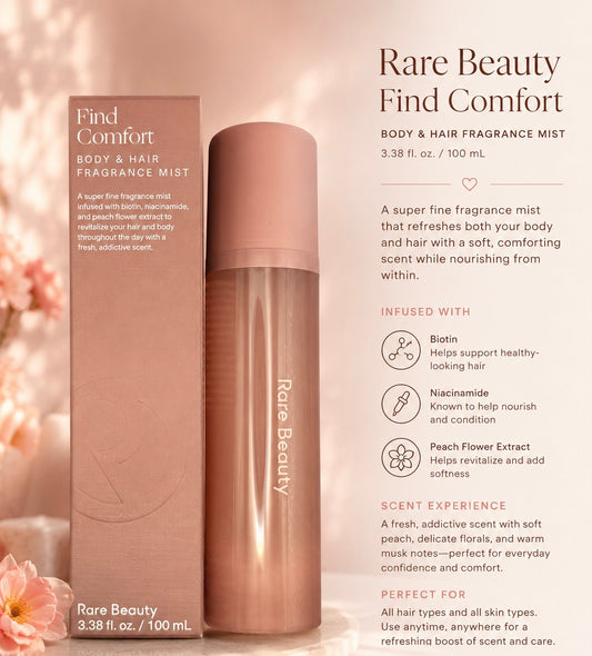 Rare Beauty Find Comfort Body & Hair Fragrance Mist (100 mL / 3.38 fl oz)