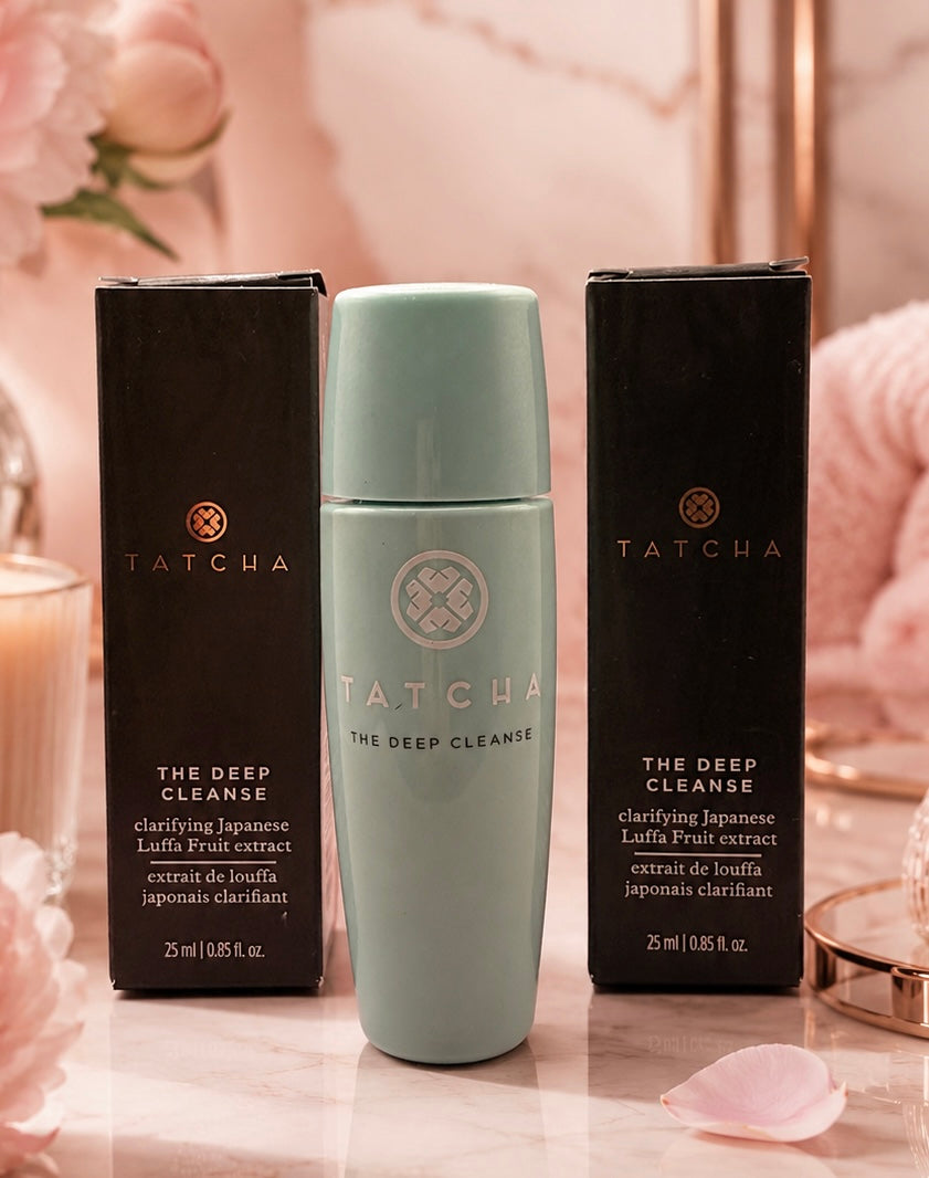 TATCHA The Deep Cleanse Gentle Exfoliating Cleanser Travel Duo – 2 x 0.85 oz / 25 mL