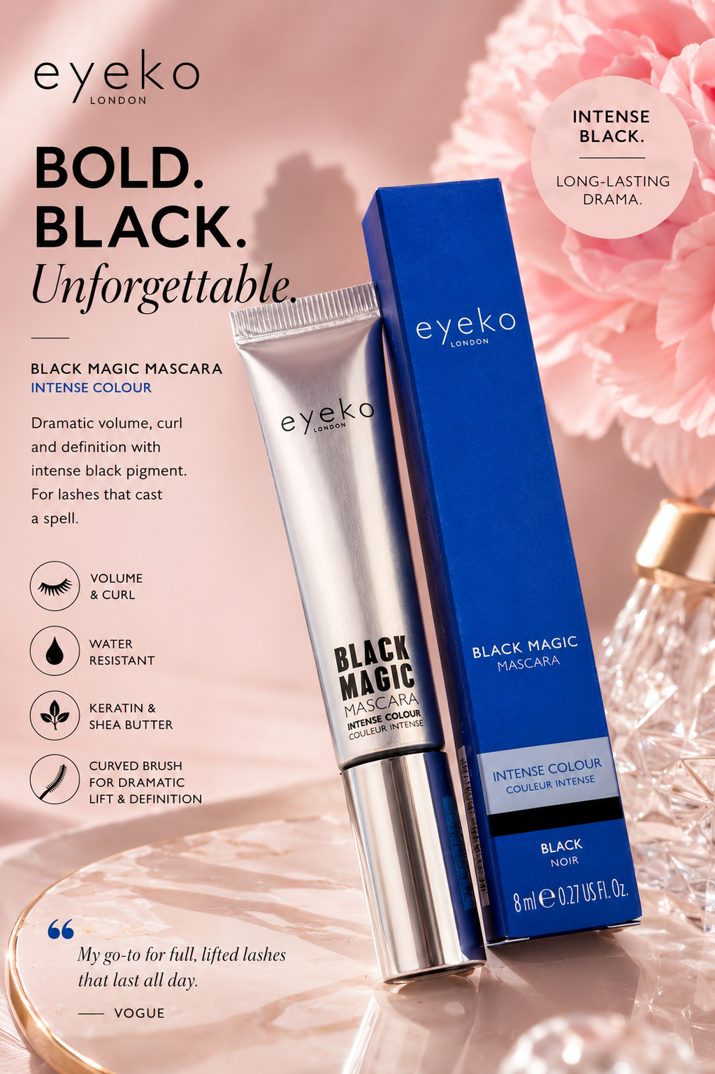 Eyeko London Black Magic Mascara – Intense Colour (Black)