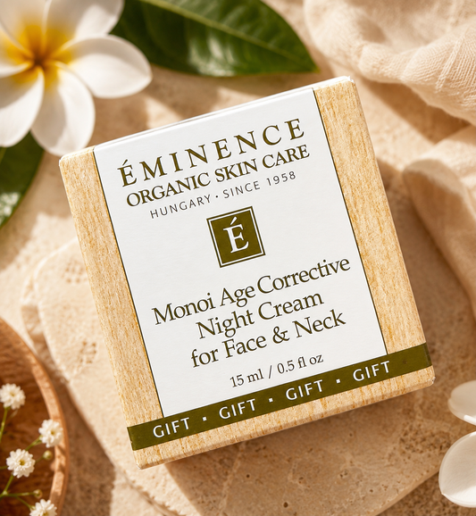 Eminence Organic Skin Care Monoi Age Corrective Night Cream for Face & Neck (Travel/Mini - 15 ml / 0.5 fl oz)