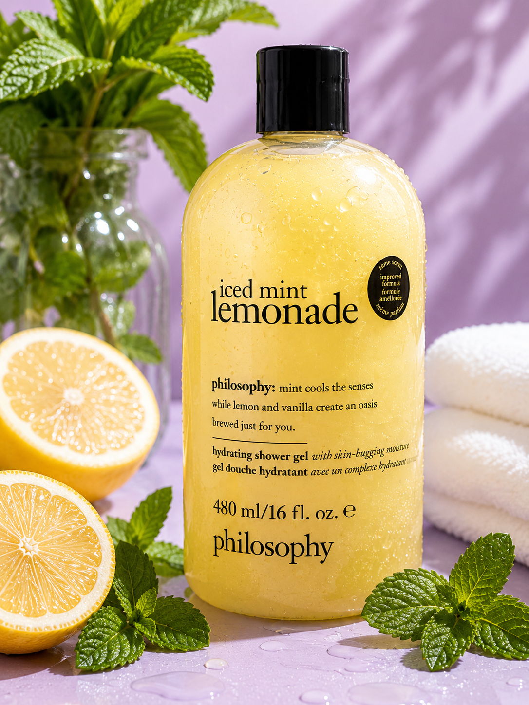 Philosophy Hydrating Shower Gel Collection
Iced Mint Lemonade & Fresh Cream & Mint 16 fl oz / 480 ml
