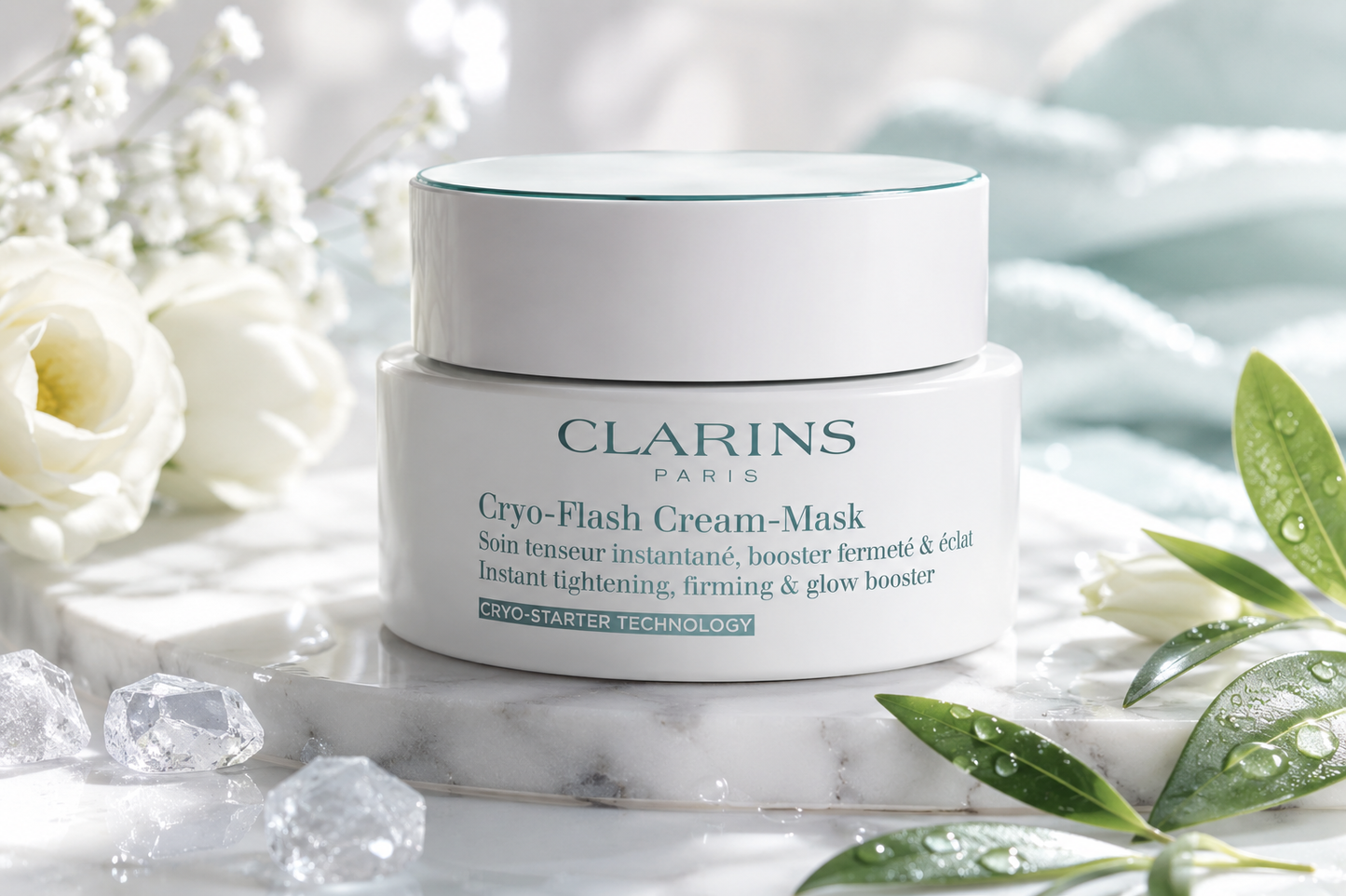 Clarins Cryo-Flash Cream-Mask
Instant Tightening, Firming & Glow Booster