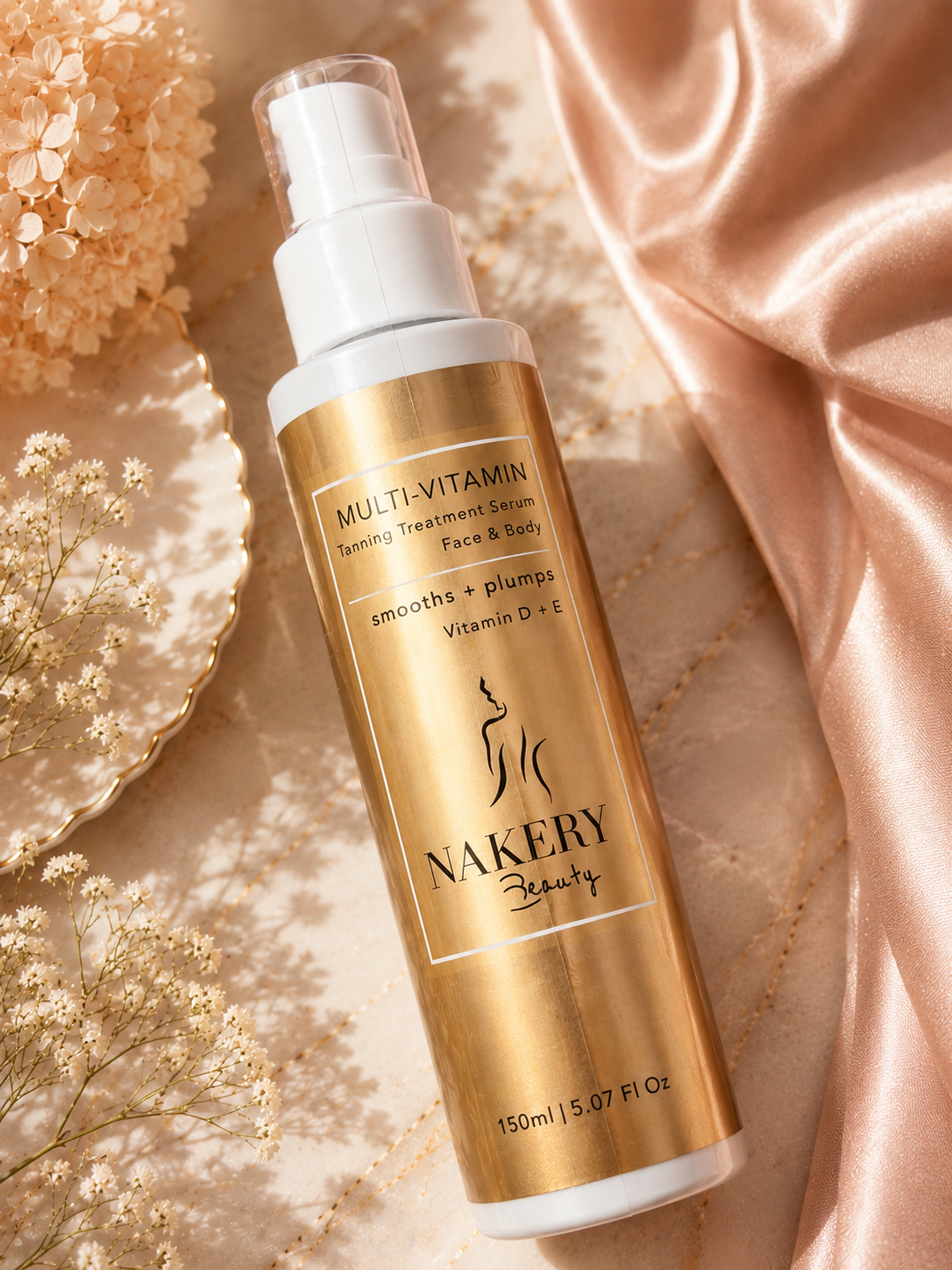 Nakery Beauty Multi-Vitamin Tanning Treatment Serum (5.07 fl oz / 150 mL)