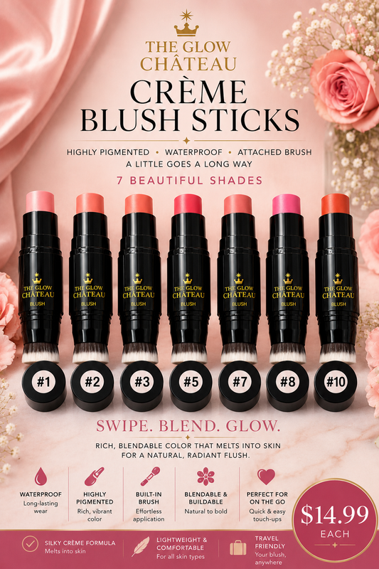 The Glow Château Crème Blush Sticks