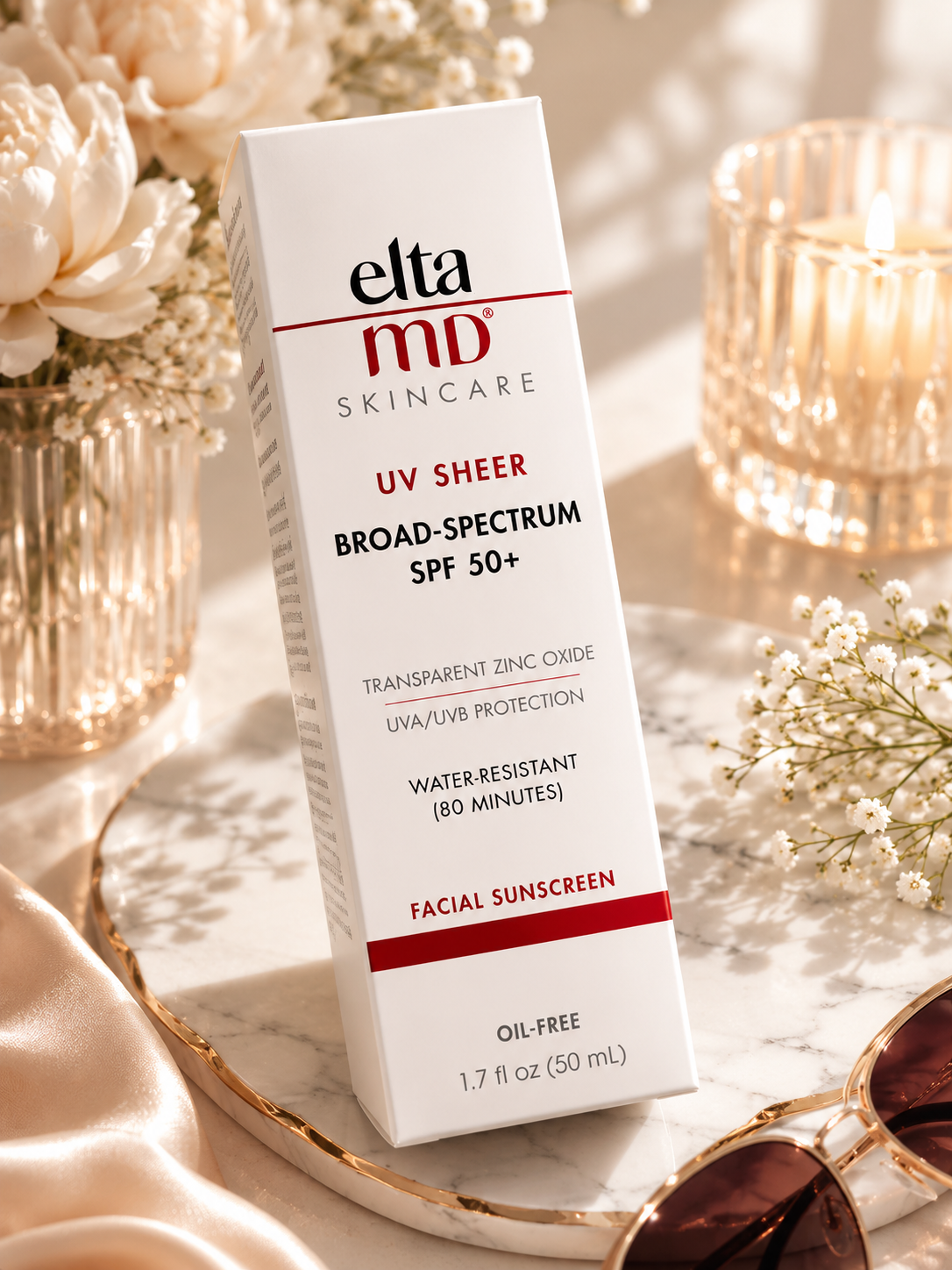 EltaMD UV Sheer Broad-Spectrum SPF 50+ Facial Sunscreen – 1.7 fl oz (50 mL)