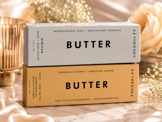 54 Thrones Luxury Hand + Body Butter Duo | African Butter & Coconut Almond Hydration Bundle