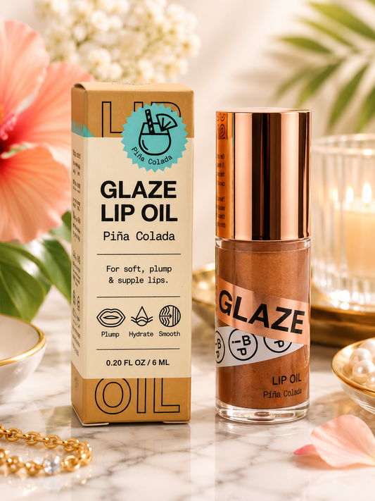 L.A. Girl Glaze Lip Oil – Piña Colada | Hydrating & Plumping Lip Oil | 0.20 fl oz / 6 mL