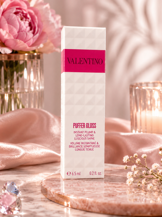 Valentino Puffer Gloss Instant Plump Lip Gloss – 6.5 mL / 0.2 fl oz (122A - Warm It Up)