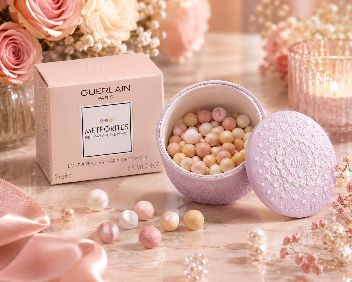 Guerlain Météorites Birthday Candle Light-Revealing Pearls of Powder – Limited Edition Illuminating Finishing Powder | 25 g