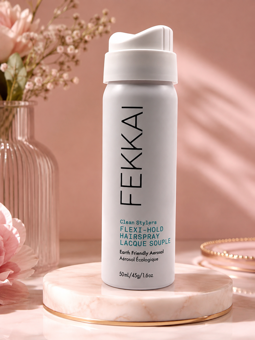 FEKKAI Clean Stylers Flexi-Hold Hairspray – Travel Size 1.6 oz