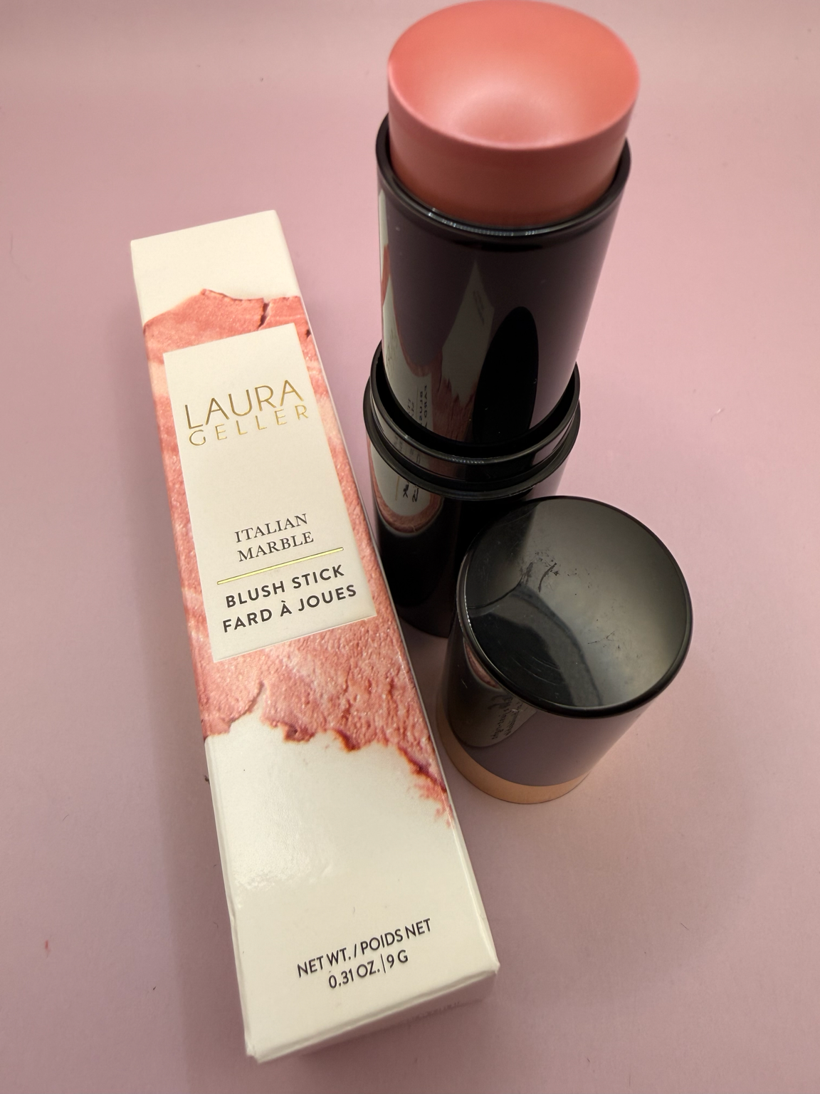 Laura Geller Italian Marble Blush Stick – Pink Fiore 0.31 oz