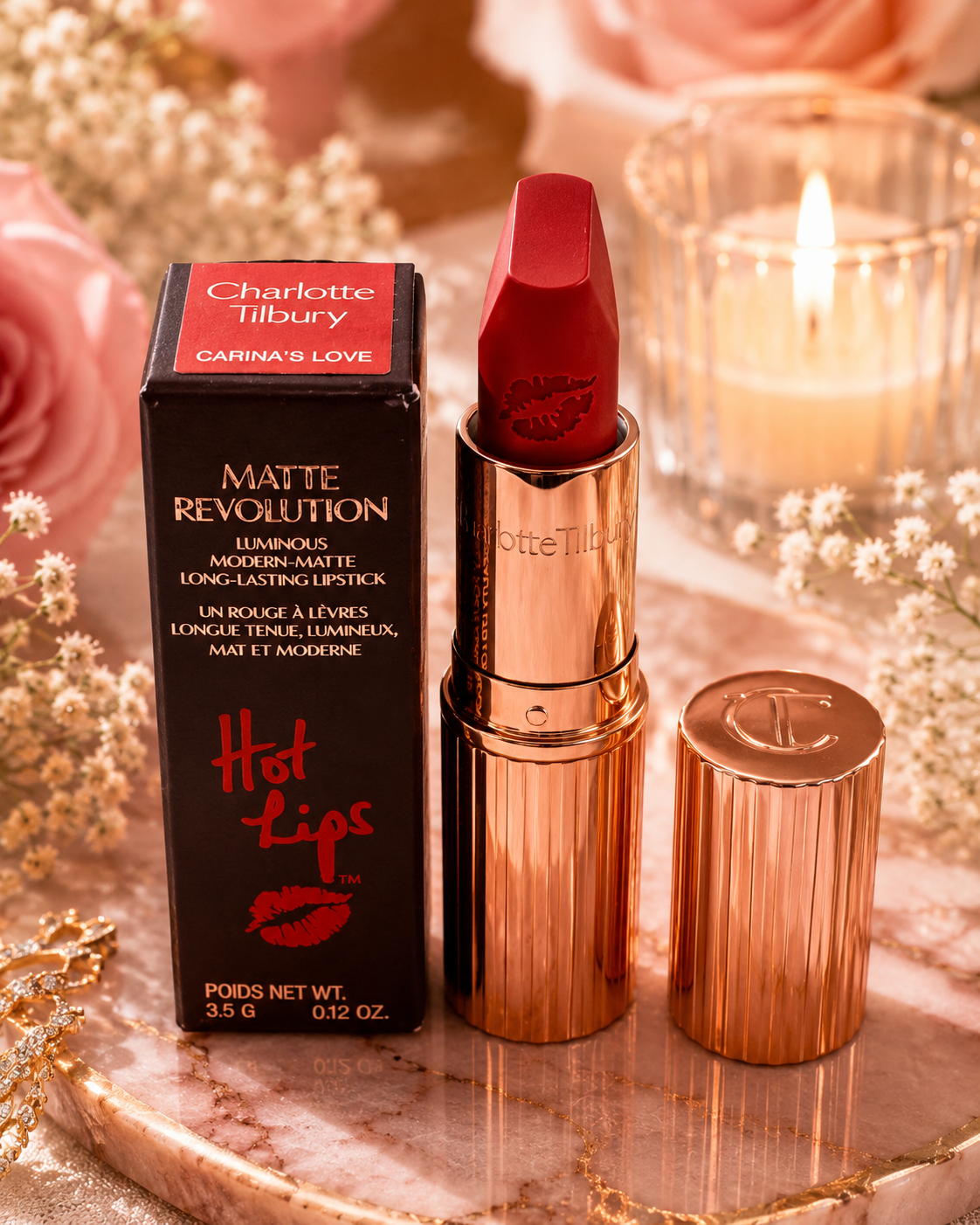 Charlotte Tilbury Hot Lips Matte Revolution Lipstick – Carina’s Love 3.5g