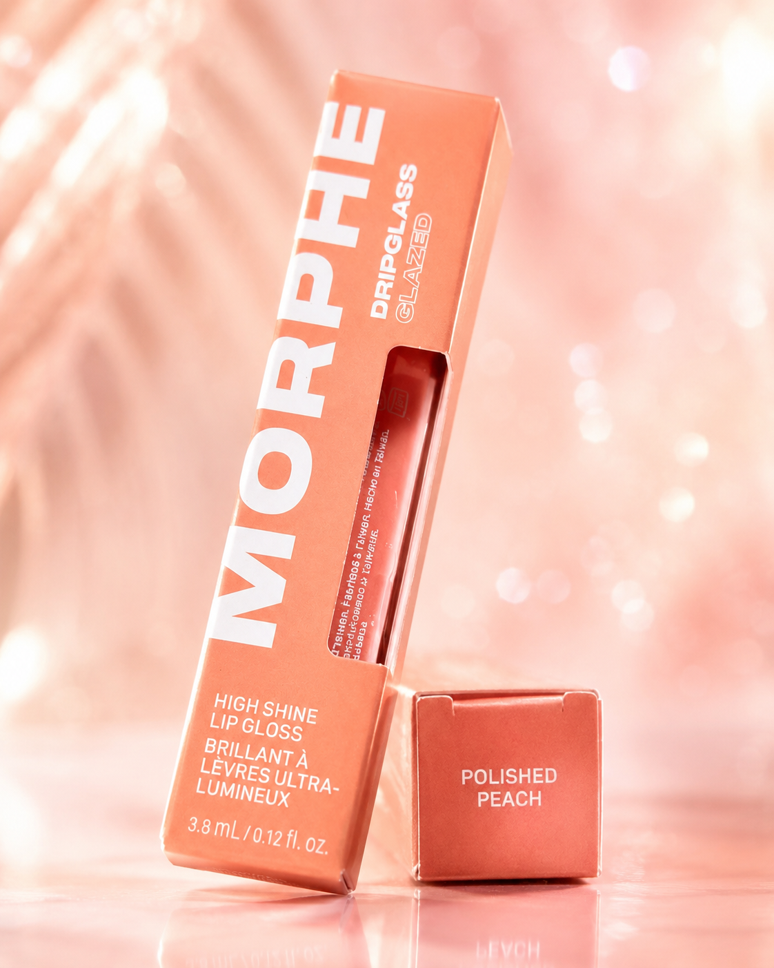 Morphe Dripglass Glazed High Shine Lip Gloss – Polished Peach 0.12 oz