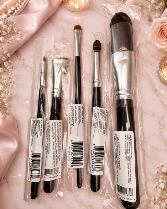 Morphe 5-Piece Makeup Brush Bundle – Eye, Contour, Concealer & Blush Brushes | New Sealed