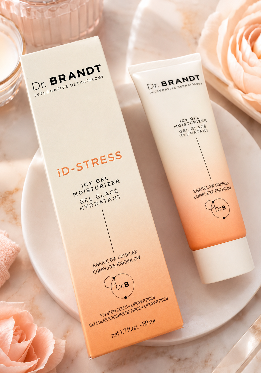 Dr. Brandt iD-Stress Icy Gel Moisturizer 1.7 oz / 50 mL – Cooling Hydrating Face Gel