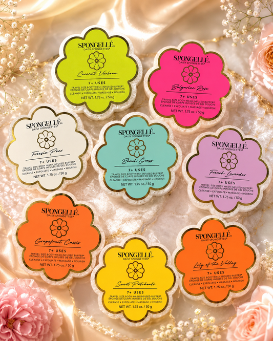 Spongellé Daisy Spongette Travel Body Wash Buffer 1.75 oz | Choose Your Scent