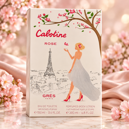 Cabotine Rose by Grès Women’s Gift Set – 3.4 oz EDT + 6.8 oz Body Lotion